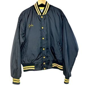 OPEN PIT Vintage Supper Club Silky Satin Jacket Size Large